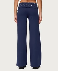 Edikted Women's Reeva Polka Dot Fold Over Pants