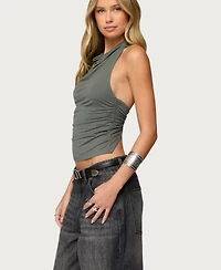 Edikted Women's Collie Twisted High Cowl Neck Top