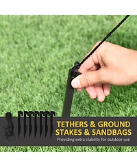 Homcom 126" Giant Christmas Inflatables Archway with Santa for Yard Garden