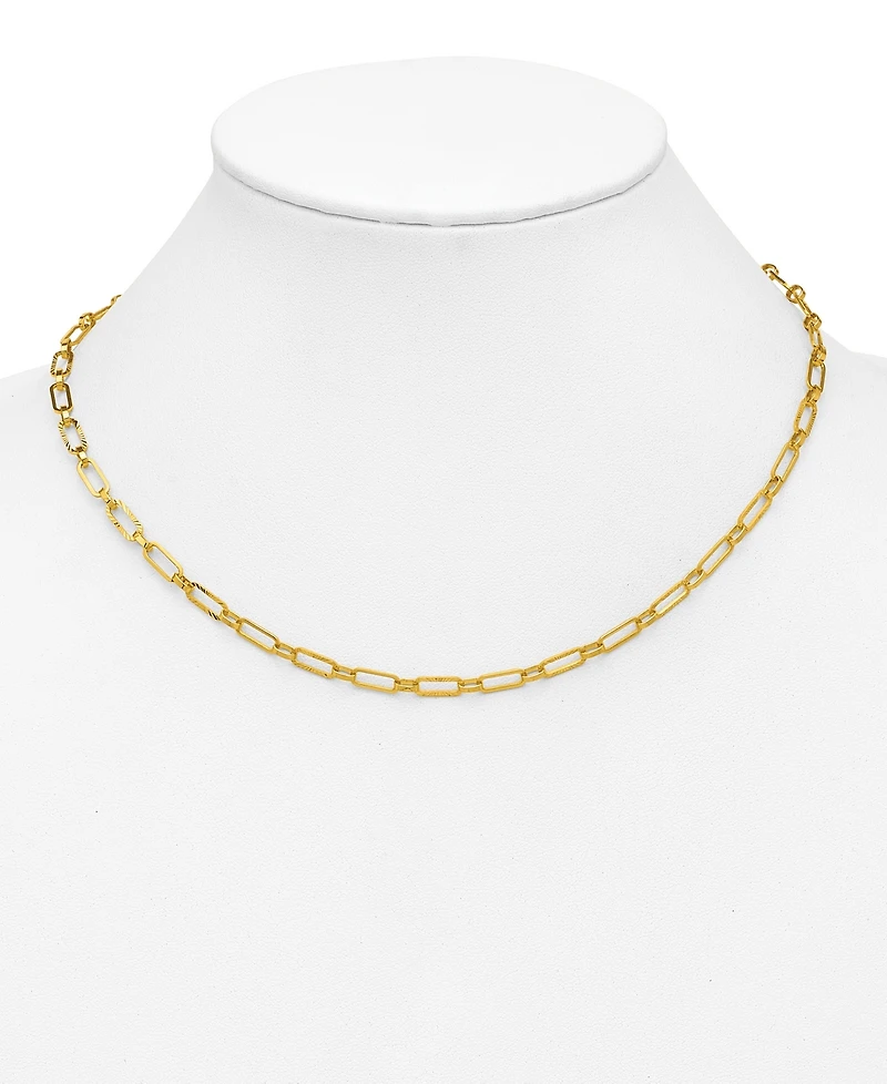 Macy's Paperclip Chain Necklace in 24K Yellow Gold