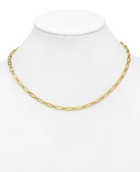Macy's Paperclip Chain Necklace in 24K Yellow Gold