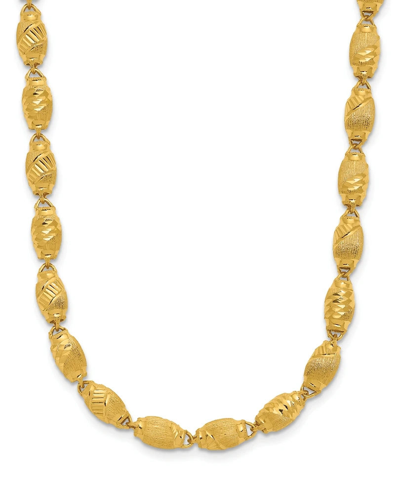 Macy's Beaded Chain Necklace in 24K Yellow Gold