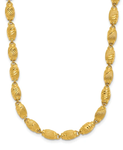 Macy's Beaded Chain Necklace in 24K Yellow Gold