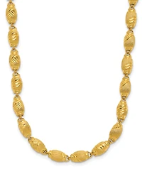 Macy's Beaded Chain Necklace in 24K Yellow Gold