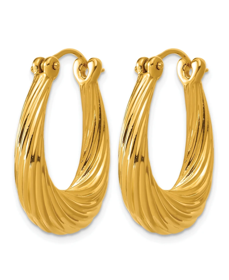 Macy's Twisted Hoop Earrings in 24K Yellow Gold