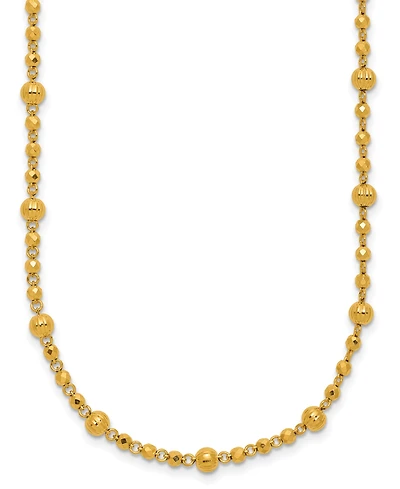Macy's Beaded Chain Necklace in 24k Yellow Gold