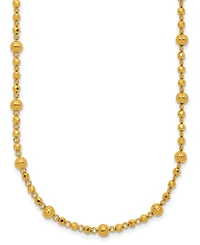 Macy's Beaded Chain Necklace in 24k Yellow Gold