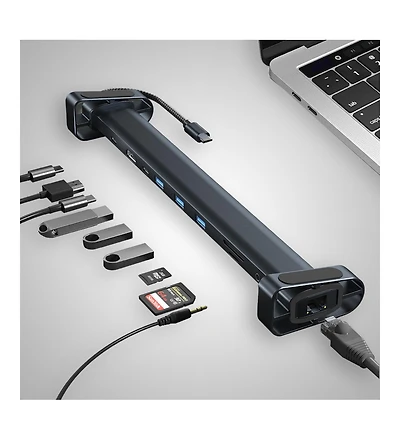 3p Experts 10-in-1 Usb C Hub New Type-c Expansion Adapter