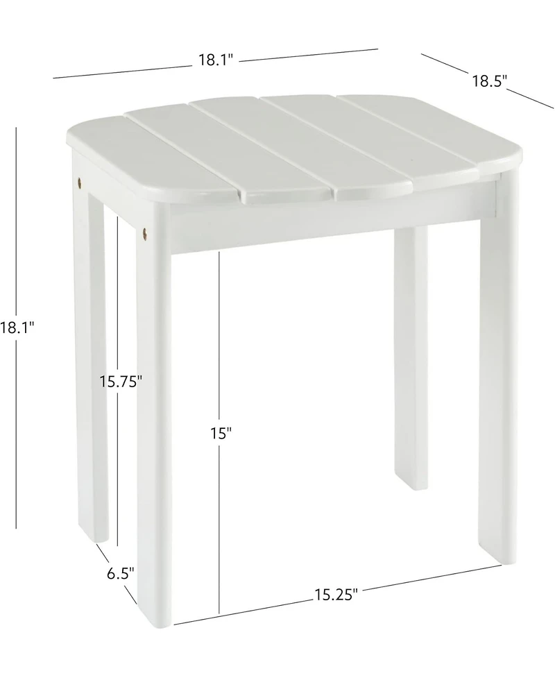 Linon White Adirondack End Table