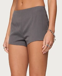 Edikted Women's Riya Pinstripe Tailored Micro Shorts