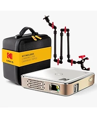 Kodak Luma 75 Ultra Mini Projector, Portable Pico Projector with Overhead Tripod & Case (White)