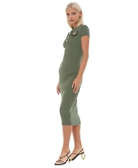 Alexia Admor Women's Rhys Crewneck Ribbed Knit Midi Dress