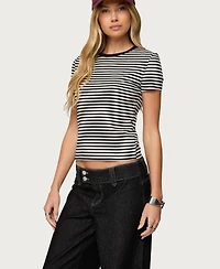 Edikted Women's Nessie Striped T Shirt