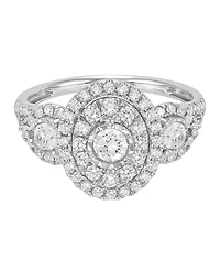 Macy's Diamond Halo Ring (1 ct. t.w.) in 10k White Gold