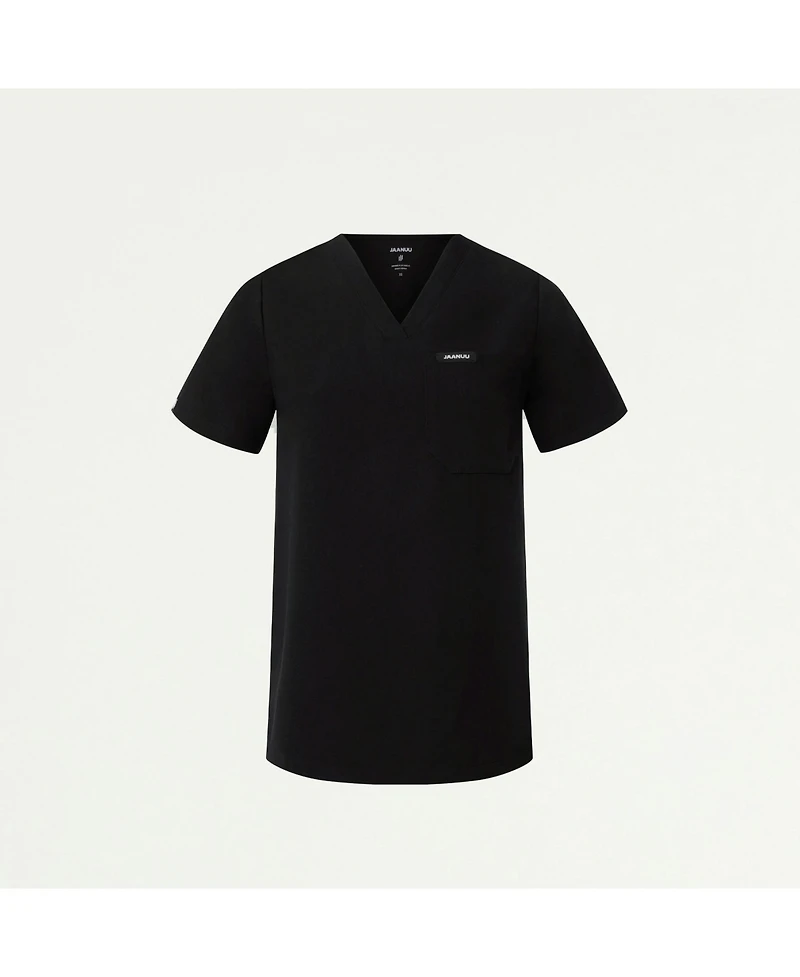 Jaanuu Plus Rhena 1-Pocket Classic V-Neck Scrub Top