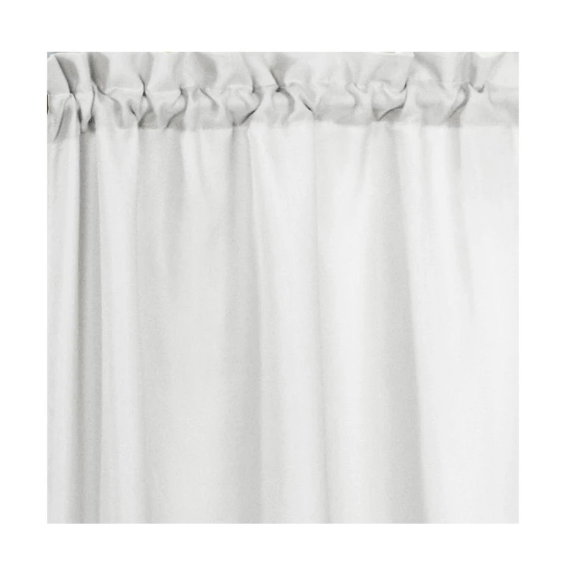 Thermavoile Rhapsody Lined Light Filtering Thermal Barrier Curtains Rod Pocket Curtain Tiers Pair Each 54" x 24" White