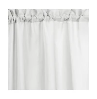 Thermavoile Rhapsody Lined Light Filtering Thermal Barrier Curtains Rod Pocket Curtain Tiers Pair Each 54" x 24" White