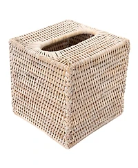 Artifacts Rattan Column Tissue Box Cover