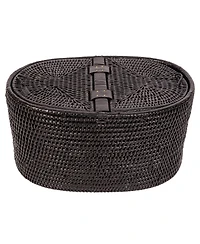 Artifacts Rattan Oval Double Tissue Roll Box