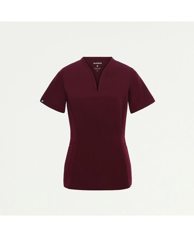 Jaanuu Women's Calix 2-Pocket Tailored V-Neck Scrub Top
