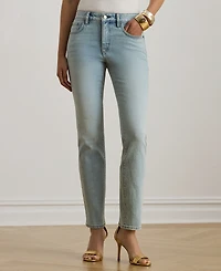Lauren Ralph Petite Mid-Rise Straight Ankle Jeans