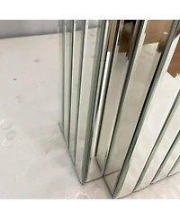 Streamdale Mirrored Console Table Bling Silver Mirror Entryway Desk Modern Rectangle Sofa Table