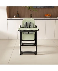 Streamdale Furniture Convertible Baby High Chair to Rocker with 5-Point Harness (Dark Green