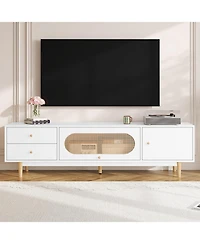 Streamdale Furniture Streamdale 70" Tv Stand for TVs up to 80", Minimalist Console Table with Drawers