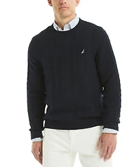 Nautica Men's Cable-Knit Crewneck Sweater