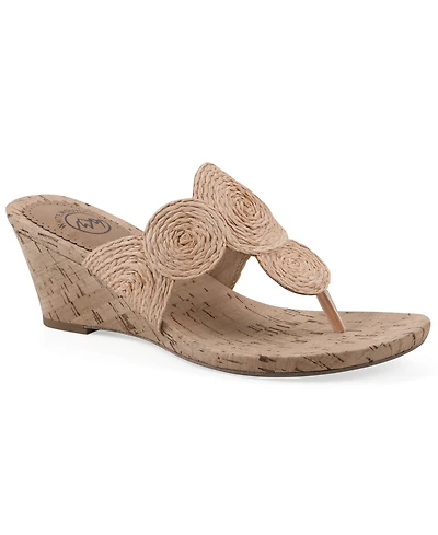 White Mountain Women's Affogato Wedge Sandals