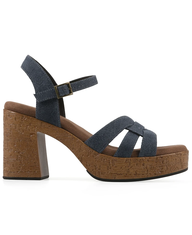 White Mountain Women's Barista Platform Sandal