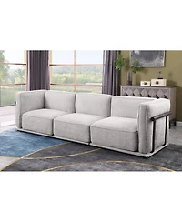 Streamdale Furniture Streamdale Modular fabric sofa set with ottomans