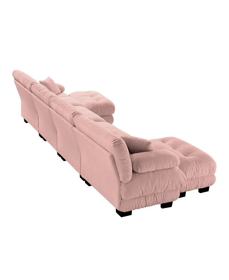 Streamdale Furniture Chenille Bolster Armrest Sofa: Cloud-Like Comfort & Flexible Design