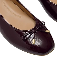 FitFlop Women's Delicato Bow Textured Patent-Leather Ballet Flats