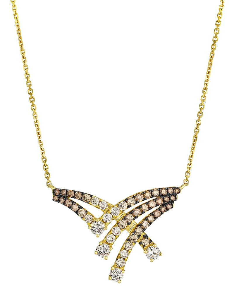 Le Vian Chocolate Ombre Diamond Adjustable Necklace (1.28 ct. t.w.) in 14k Honey Gold