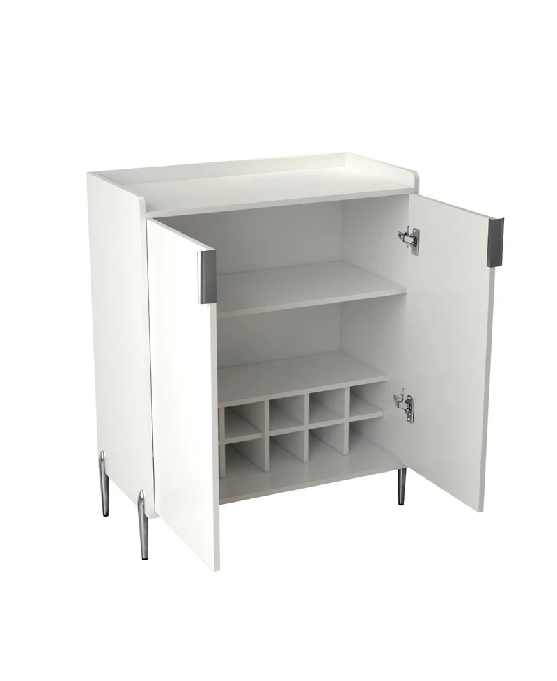 Streamdale Furniture Streamdale Home wine bar cabinet with rack & shelf, modern sideboard buffet