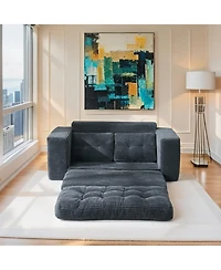 Streamdale Furniture Loveseat Sofa Bed with Memory Foam, Steel Frame, No Assembly