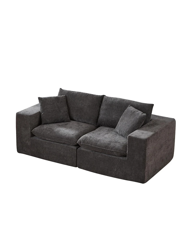 Streamdale Furniture Modern Chenille Cloud Sofa - Freely Combinable & Comfortable