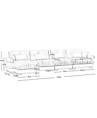 Streamdale Furniture L-Shaped Cloud Sofa, Convertible 4-Seater Modular Couch