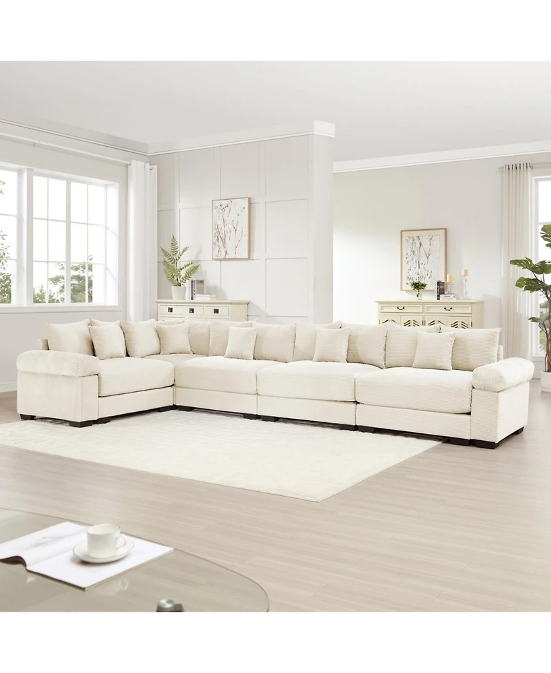 Streamdale Furniture Streamdale Oversized Cloud Modular Sectional Couch, Convertible, Deep Seat