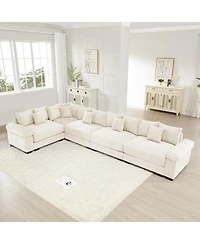 Streamdale Furniture Streamdale Oversized Cloud Modular Sectional Couch, Convertible, Deep Seat