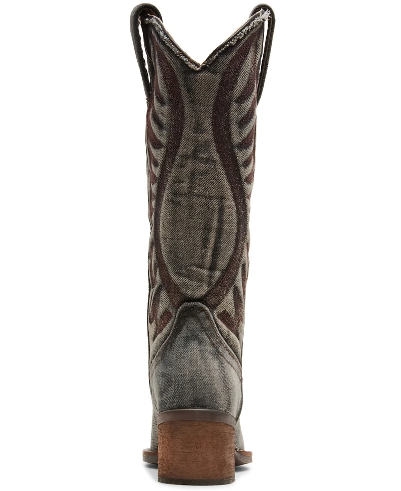 Steve Madden Women's Albany-d Western Cowboy Boots