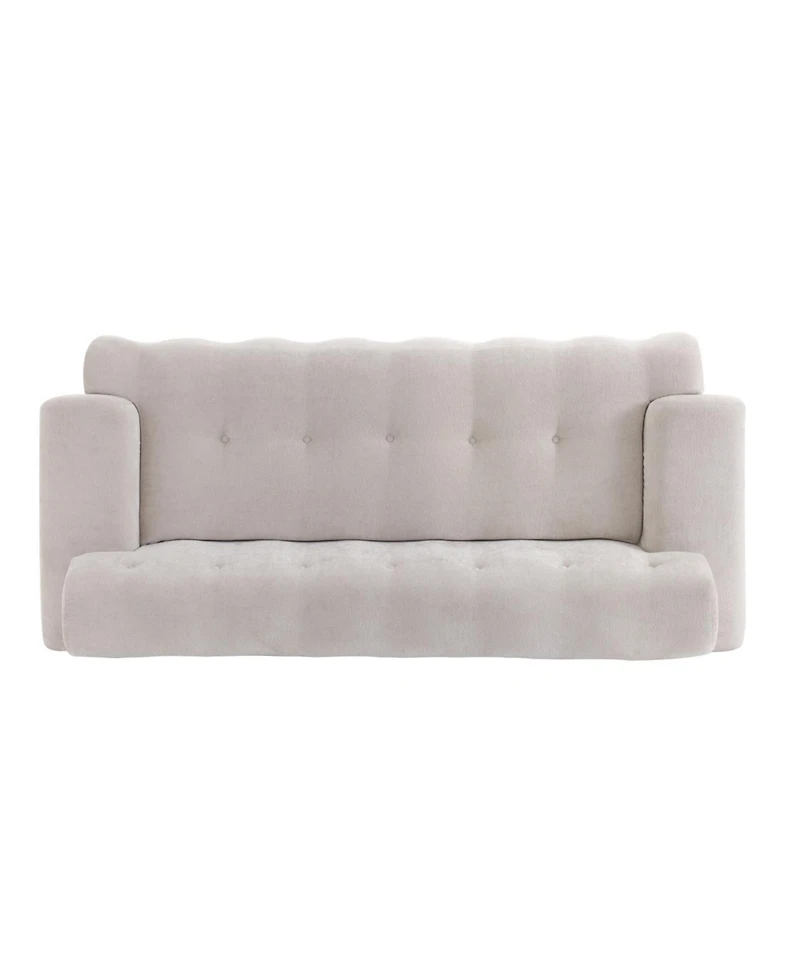 Streamdale Furniture 88" Cloud 3 Seater Boucle Sofa with Button Tufted Comfy Upholstered Couch, Nomad