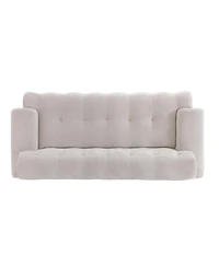 Streamdale Furniture 88" Cloud 3 Seater Boucle Sofa with Button Tufted Comfy Upholstered Couch, Nomad