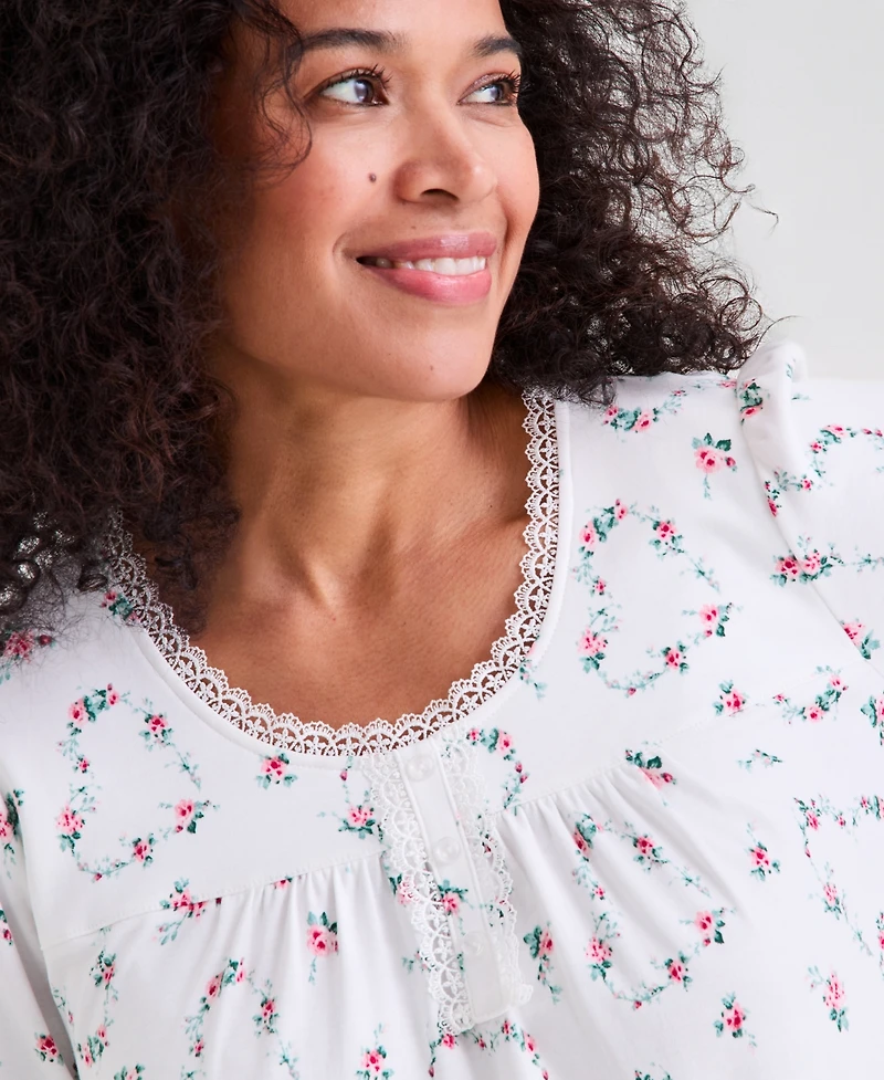 Charter Club Women's Cotton Printed Nightgown, Exclusively at Macy's