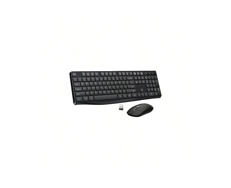 Wireless Keyboard And Mouse Combo - 2.4G Full-Sized Keyboard Mouse, 3 Dpi Adjustable Cordless Keyboard And Mouse