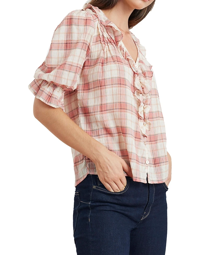 Paneros Clothing Women's Cotton Chloe Shirt Plaid