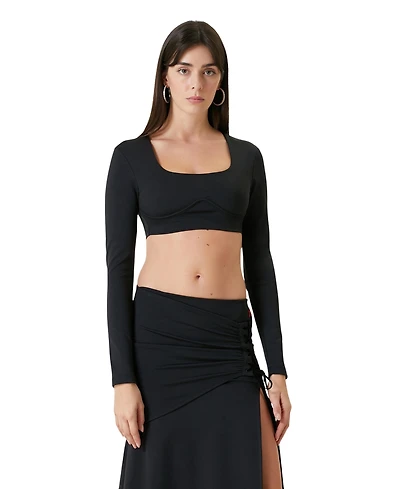 Pcfg Women's Free Heaven Long-Sleeve Crop Top