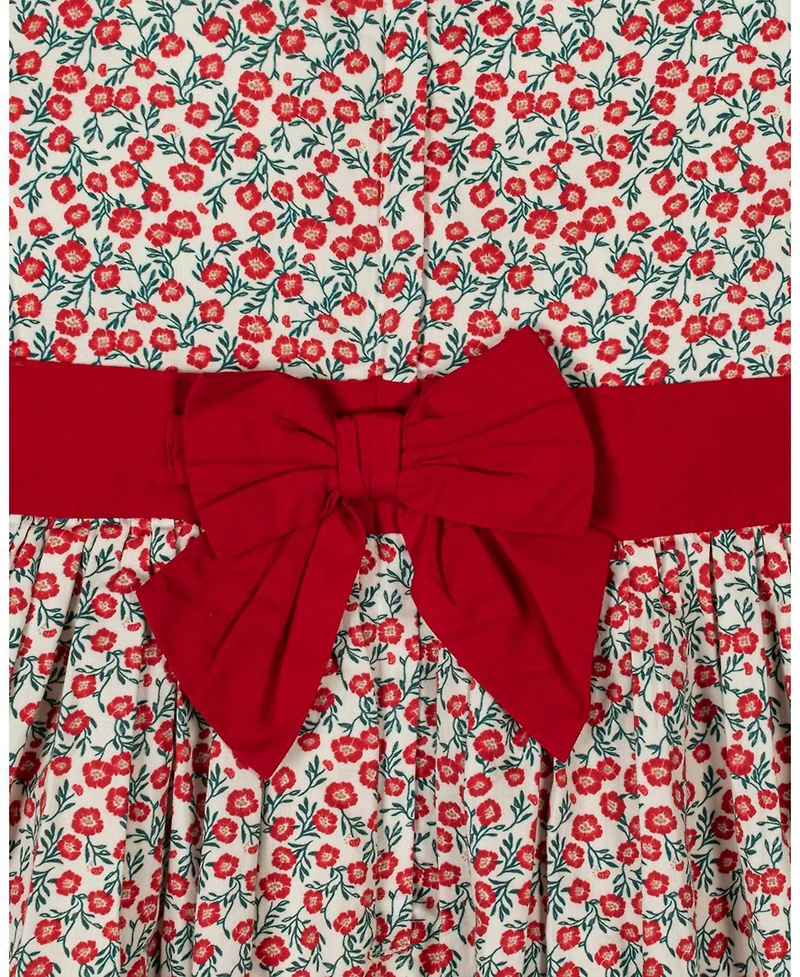 Hope & Henry Big Girls Organic Puff Sleeve Ruffle Collar Sateen Dress