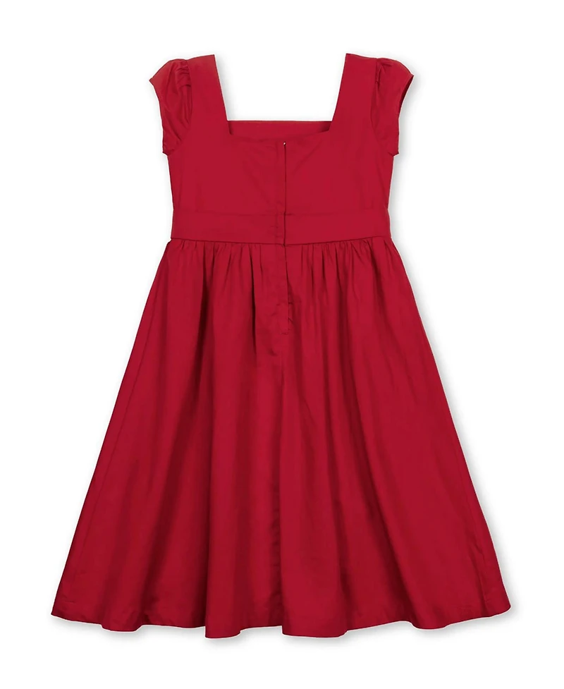 Hope & Henry Big Girls Organic Cap Sleeve High Low Sateen Party Dress